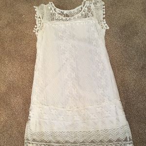 White lace swimsuit cover up